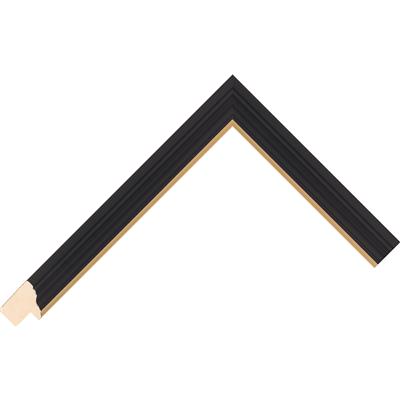 455.BLACK.GOLD Black Mouldings - Abbey Glass High Quality Framing Supplies